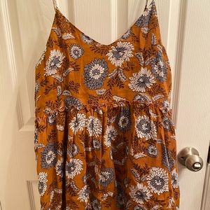 Madewell skinny strap dress in Gathered Blooms